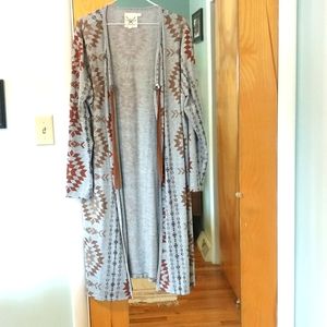 Long western cardigan